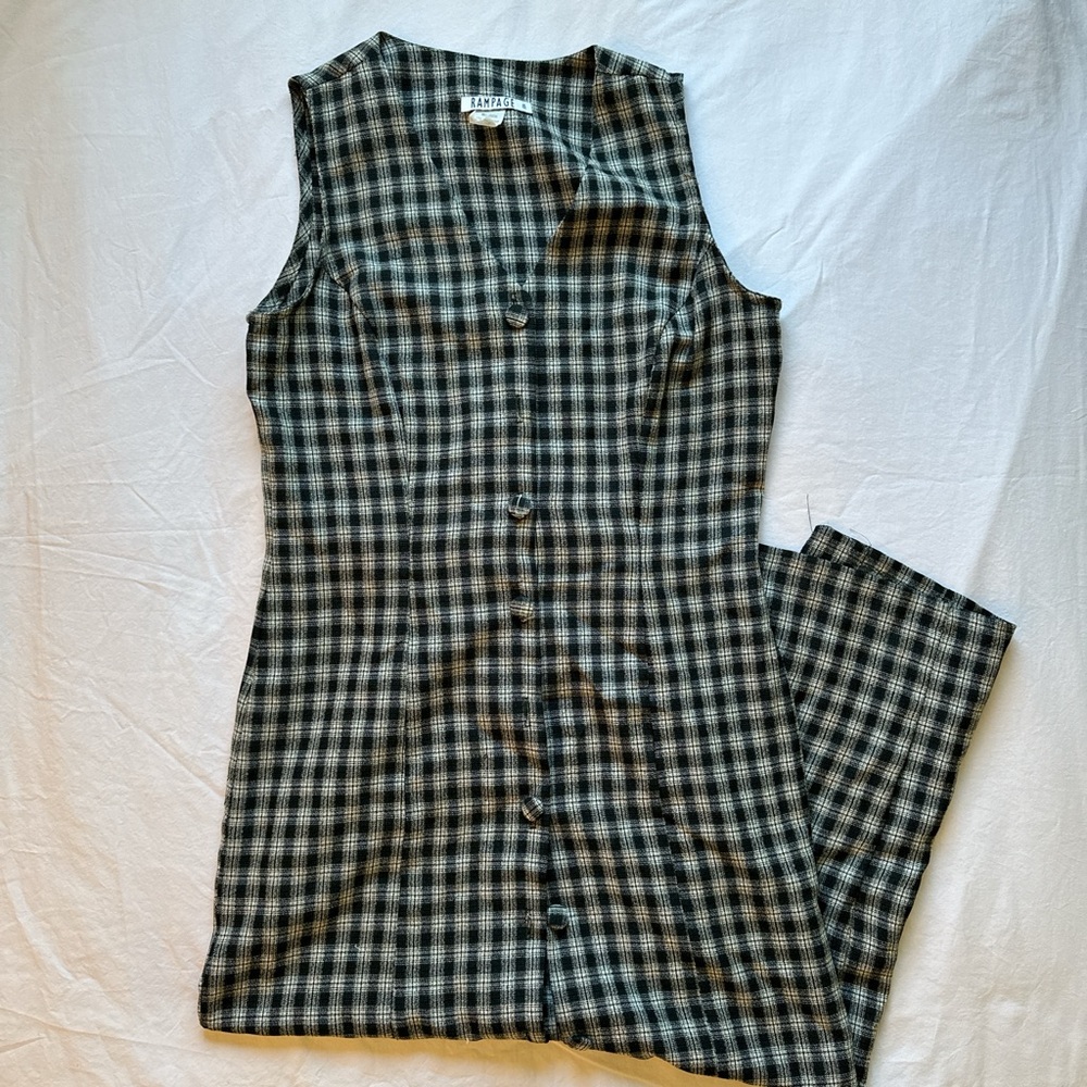 ‼️SOLD‼️Rampage checkered maxi button down dress